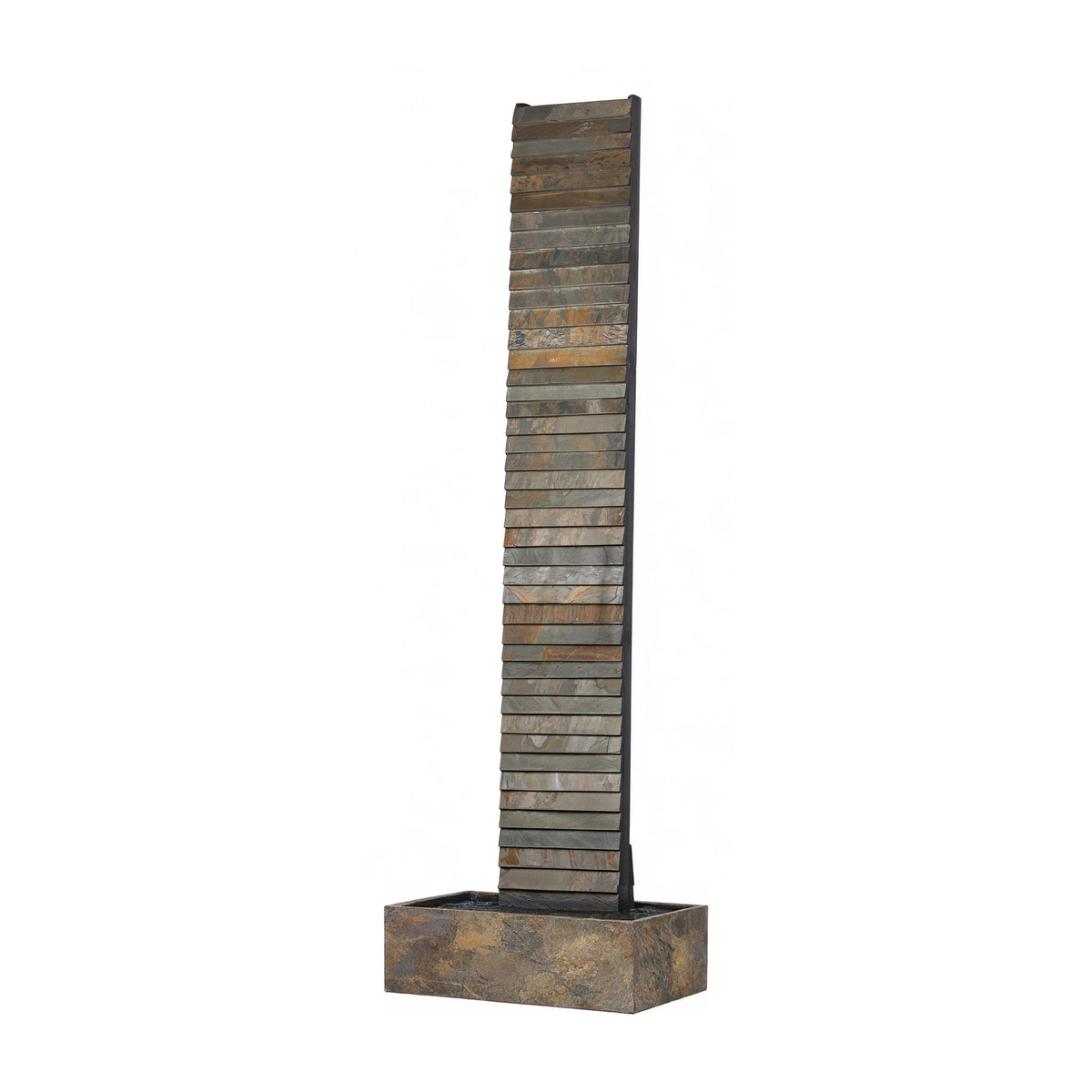 AVA XL water wall from an angle, dry natural slate