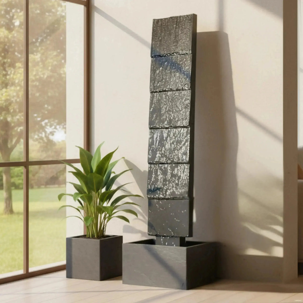 CLIMAQUA Fountains Waterwall VIO L Anthracite - CLIMAQUA (KI-Inhalte)