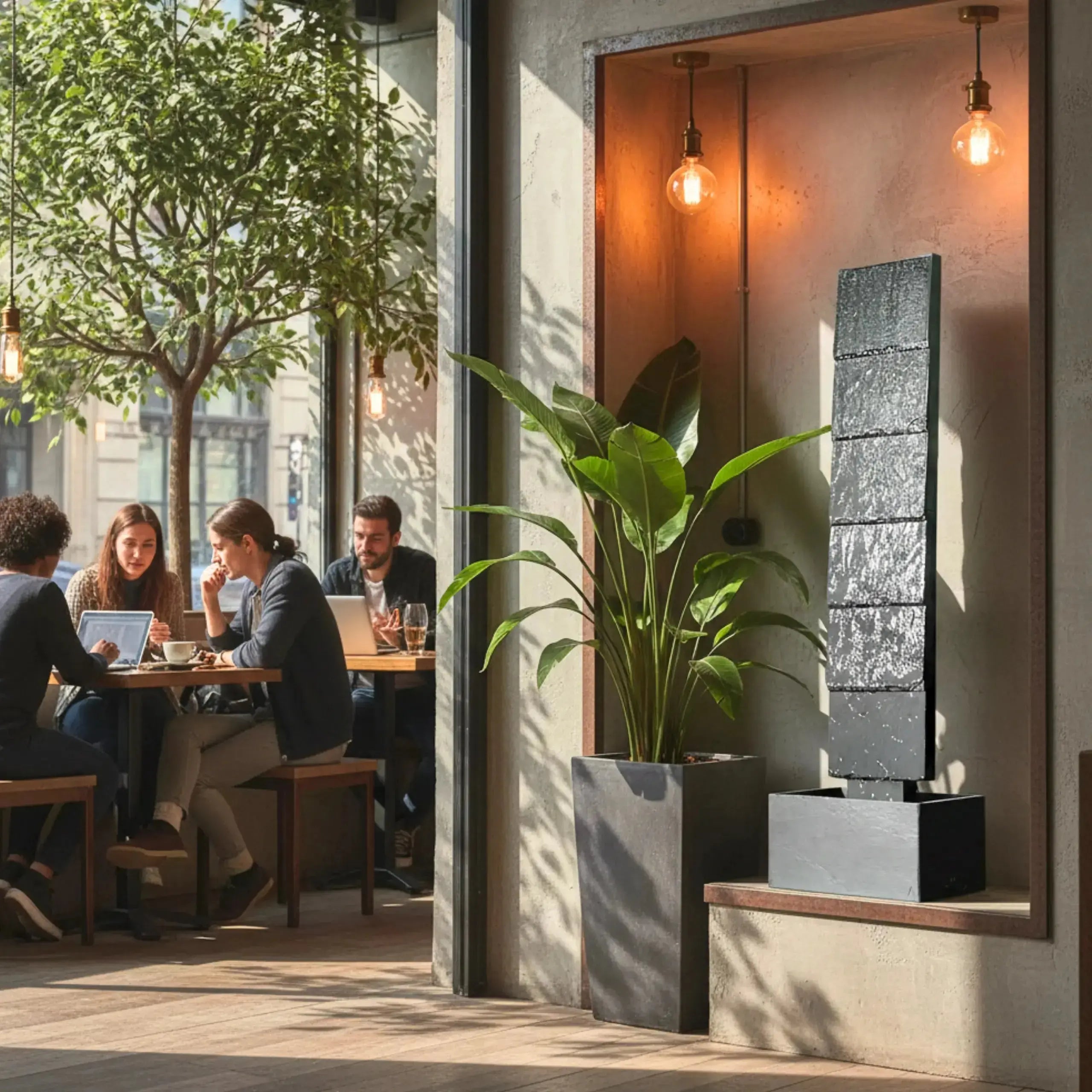 CLIMAQUA Fountains Waterwall VIO L Anthracite - CLIMAQUA