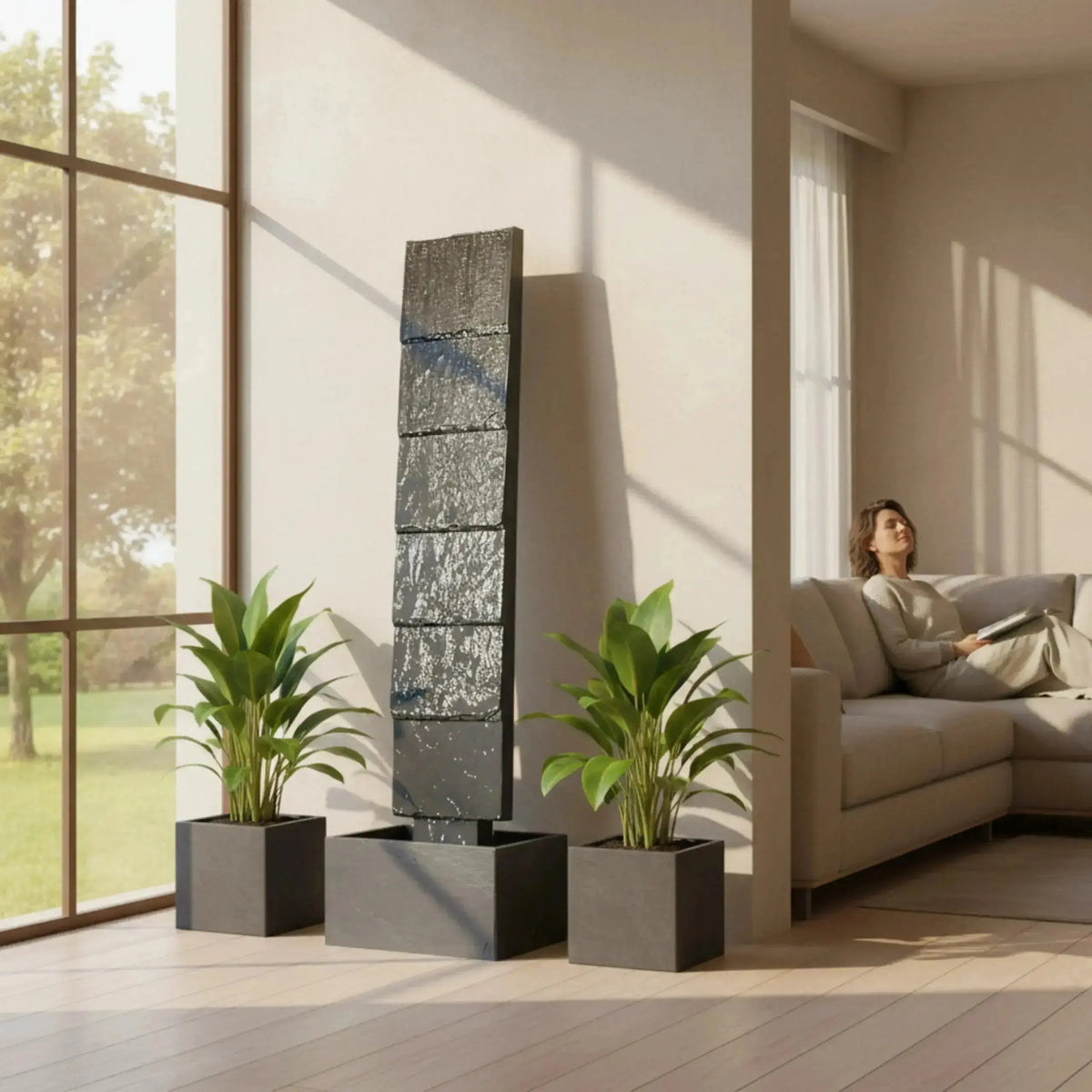 CLIMAQUA Fountains Waterwall VIO L Anthracite - CLIMAQUA (KI-Inhalte)