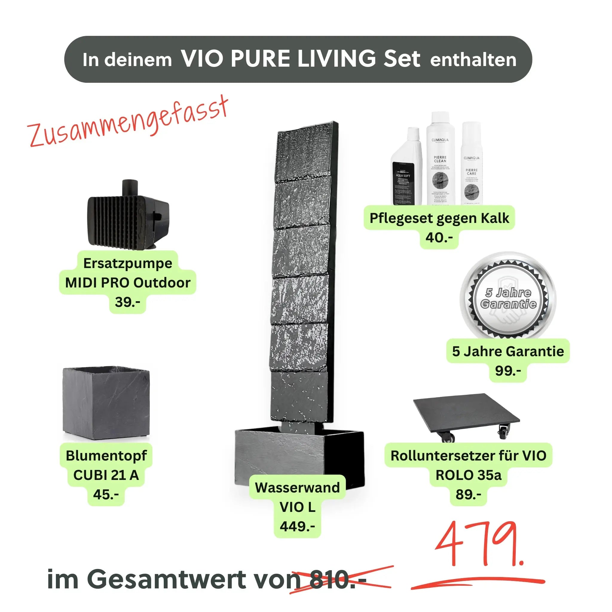 Wasserwand Set VIO PURE LIVING - CLIMAQUA