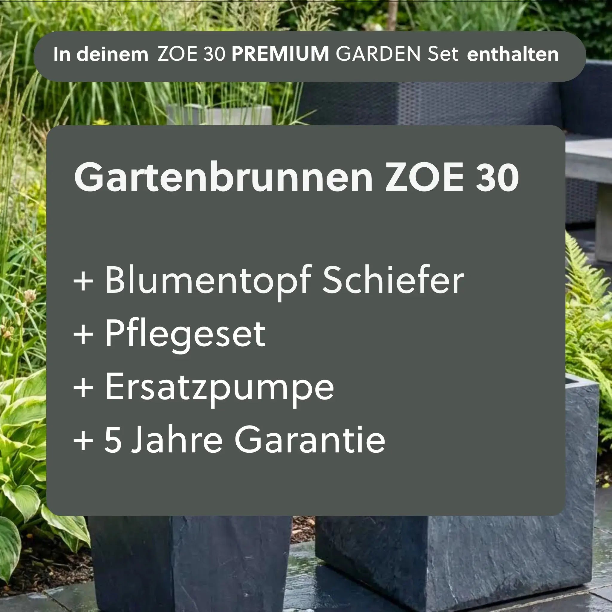 ZOE 30 PREMIUM GARTEN Set Anthrazit - CLIMAQUA