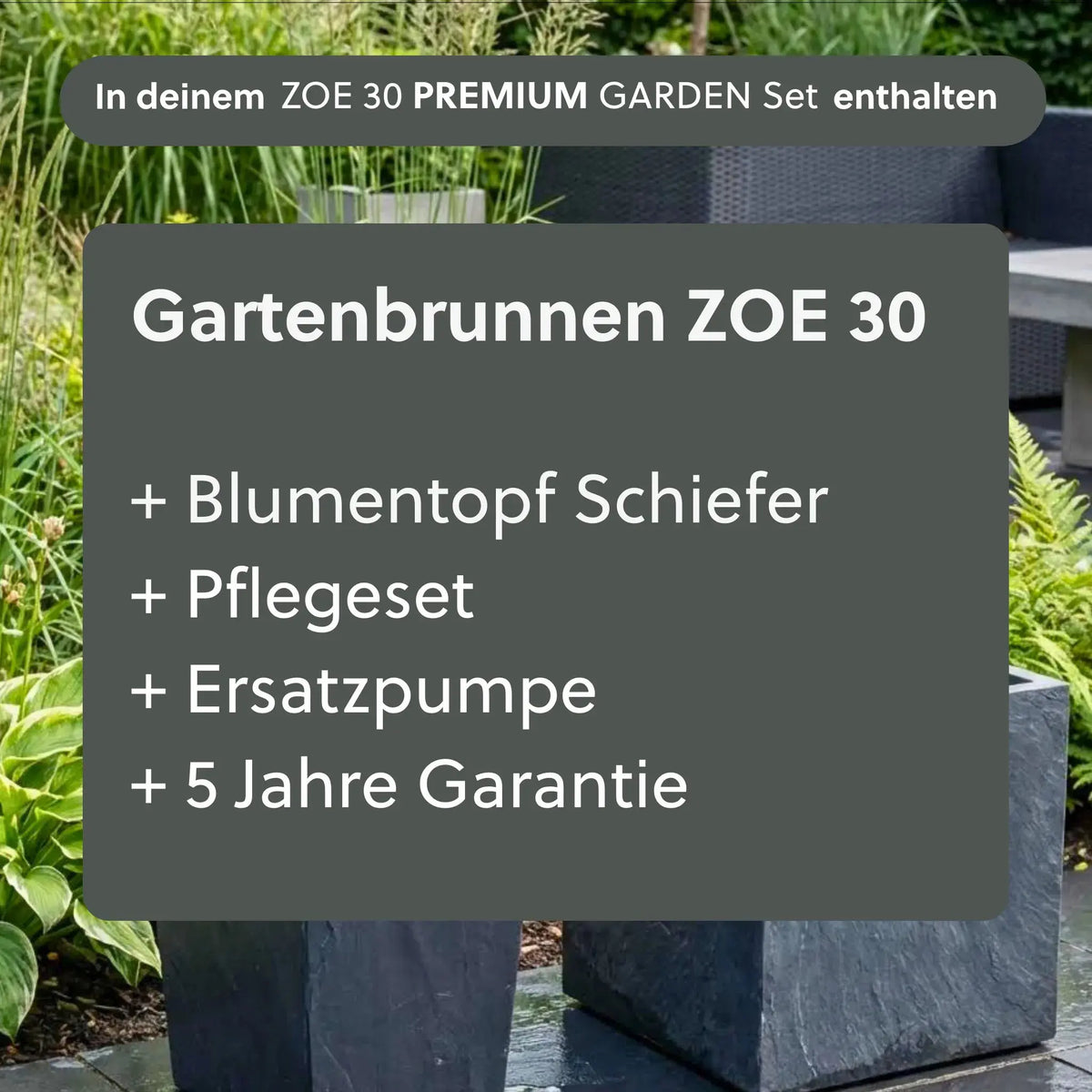 ZOE 30 PREMIUM GARTEN Set Anthrazit - CLIMAQUA