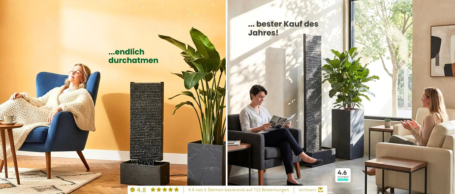 Natürliche Luftbefeuchtung Wasserwand_main