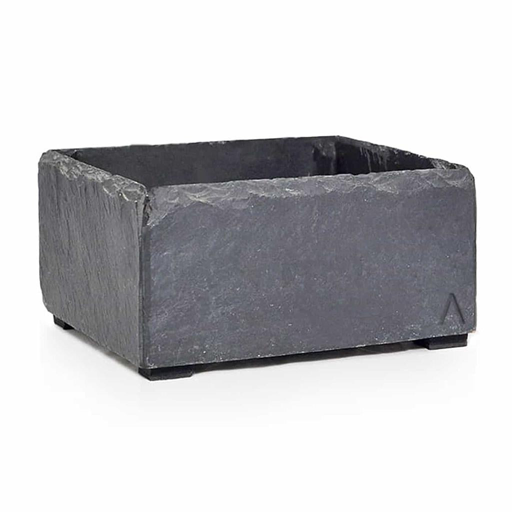 Kleine Pflanschale 17x17x9 cm Schiefer Schwarz BOL 17 Anthracite