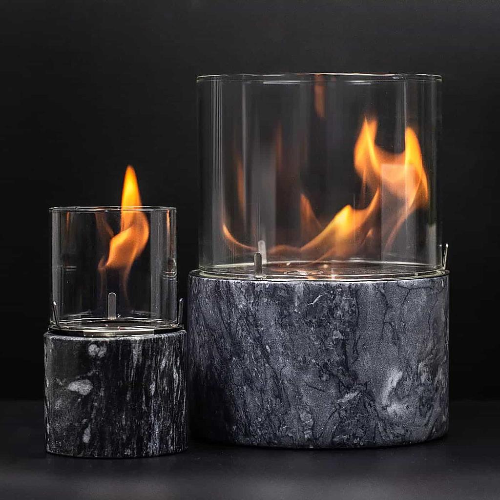 Tischfeuer Marmor schwarz PINO M