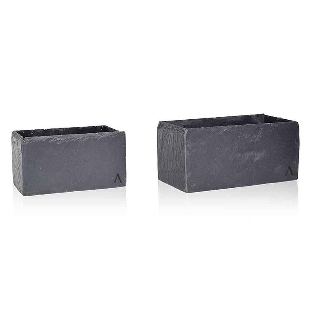 Blumenkästchen 21x11 cm Schiefer Schwarz JARDI 21 Anthracite