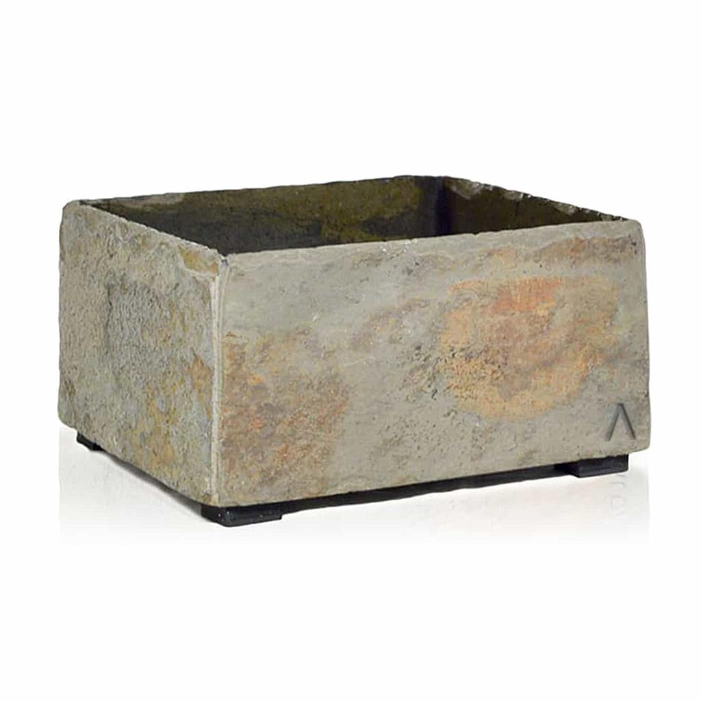 Kleine Pflanschale 17x17x9 cm Schiefer Braun BOL 17 Rusty