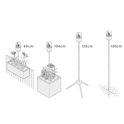 Ethanol Gartenfackel FLAMBO S NERO