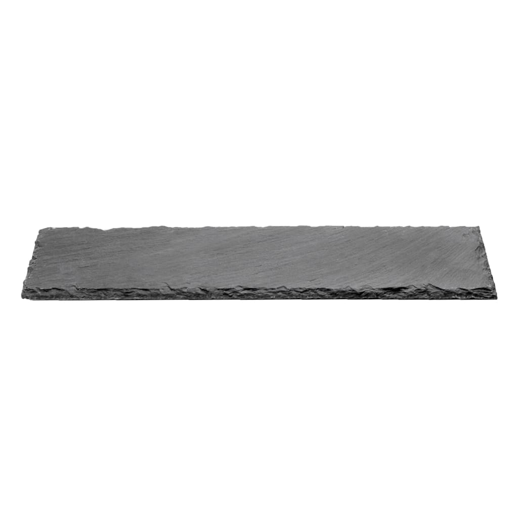 Hochwertige Schieferplatte Schwarz 10 x 30 cm mit gebrochnen Kanten LON Anthracite