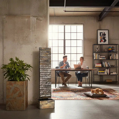 AVA L – Grosse Wasserwand Schiefer 130 cm Braun - CLIMAQUA