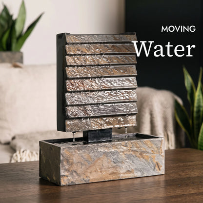 Moving water on the AVA S tabletop fountain (AI content)