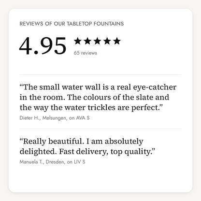 Reviews of our tabletop fountains