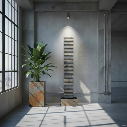 AVA XL –  Hohe Wasserwand Schiefer 2m Braun - CLIMAQUA