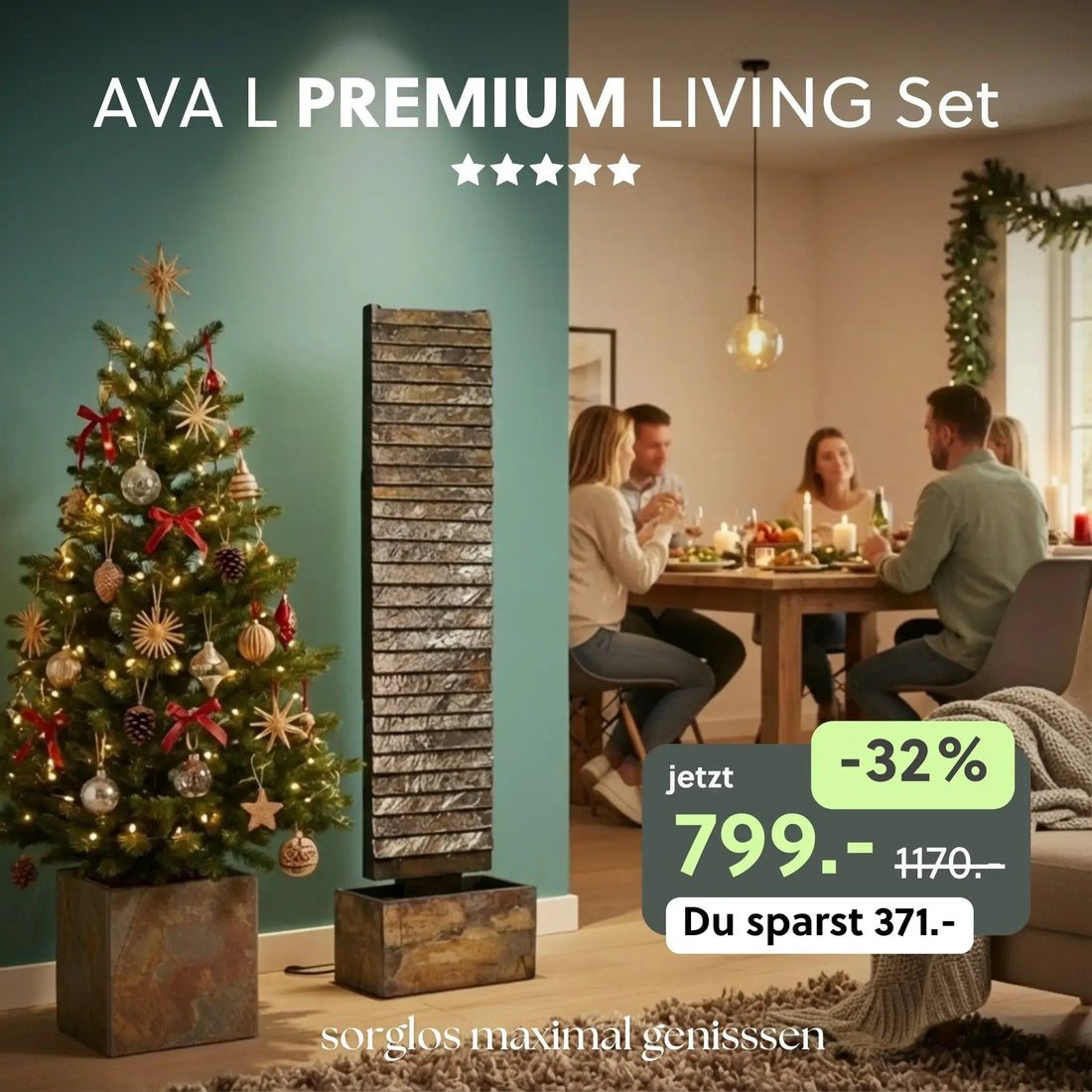 Wasserwand AVA L PREMIUM LIVING Set - CLIMAQUA