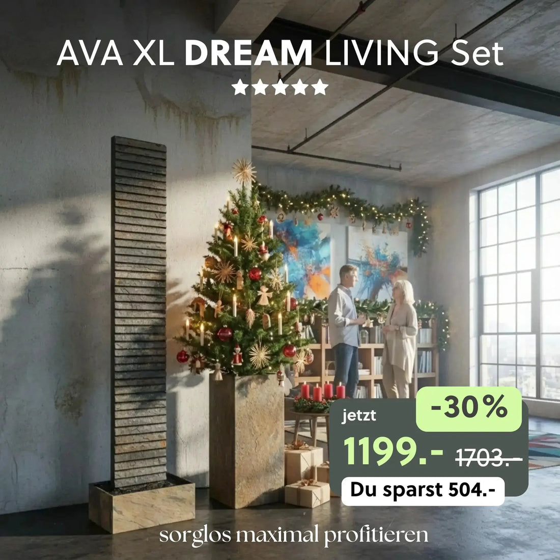 Wasserwand AVA XL DREAM LIVING Set - CLIMAQUA