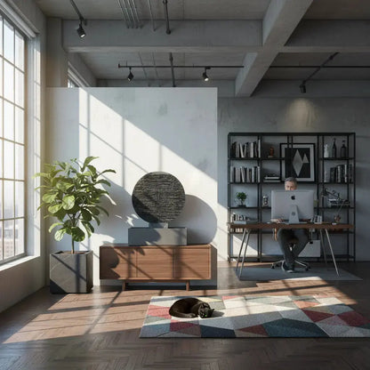 AYO L  – Grosser Zen Brunnen Kreis aus Schiefer Schwarz - CLIMAQUA