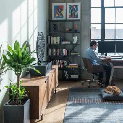 AYO L  – Grosser Zen Brunnen Kreis aus Schiefer Schwarz - CLIMAQUA