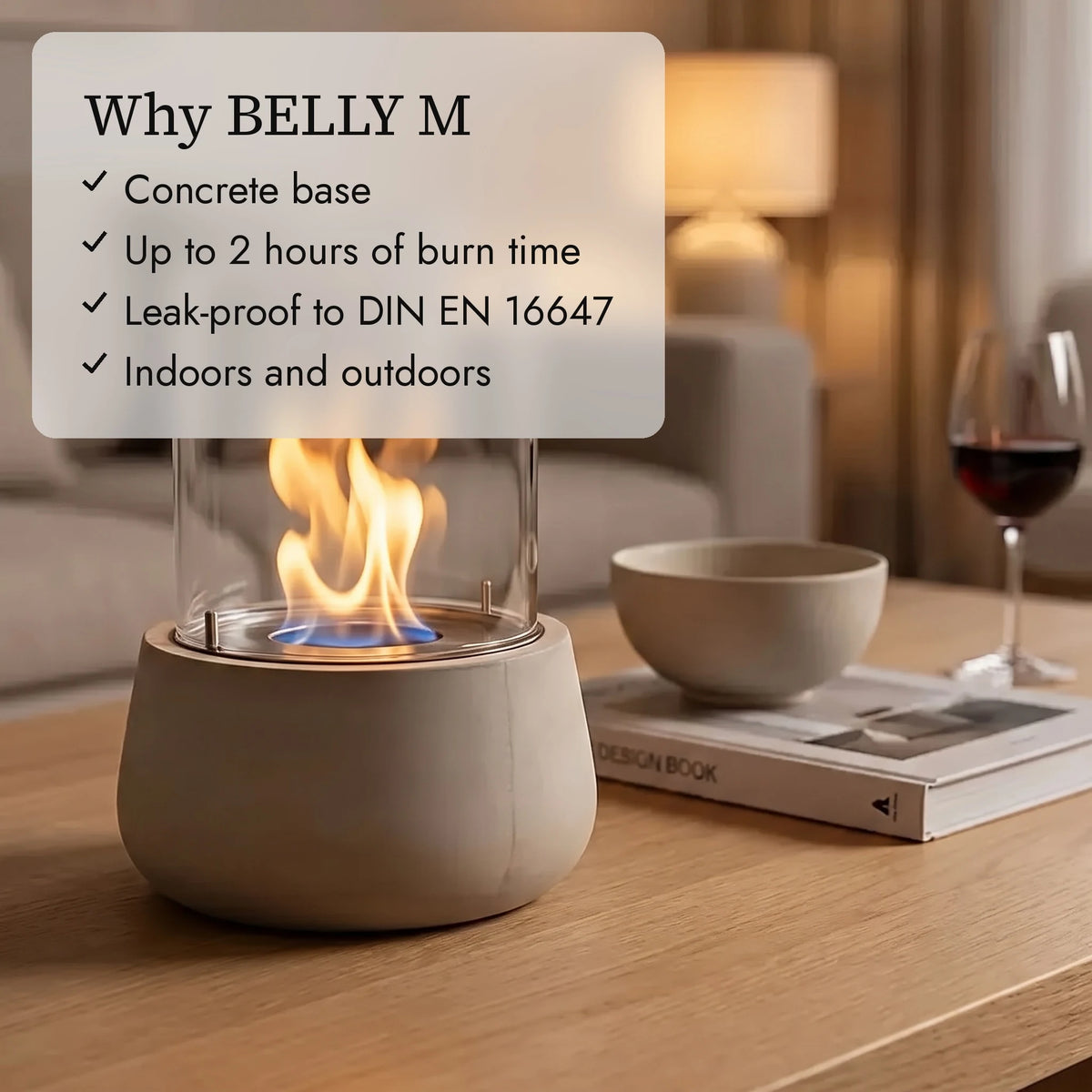 Benefits of the BELLY M table fire (AI content)