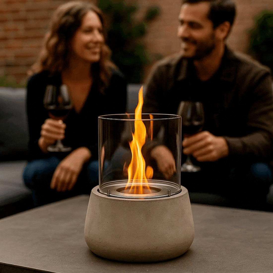 BELLY M – Beton Tischkamin Indoor - CLIMAQUA