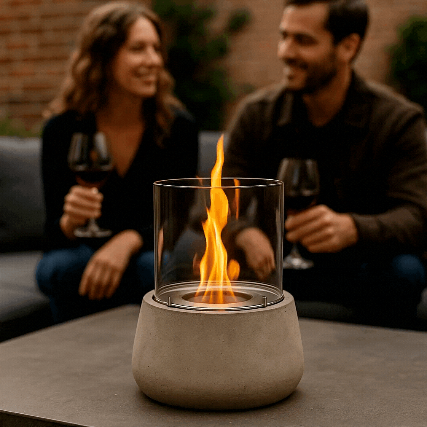 BELLY M – Beton Tischkamin Indoor - CLIMAQUA