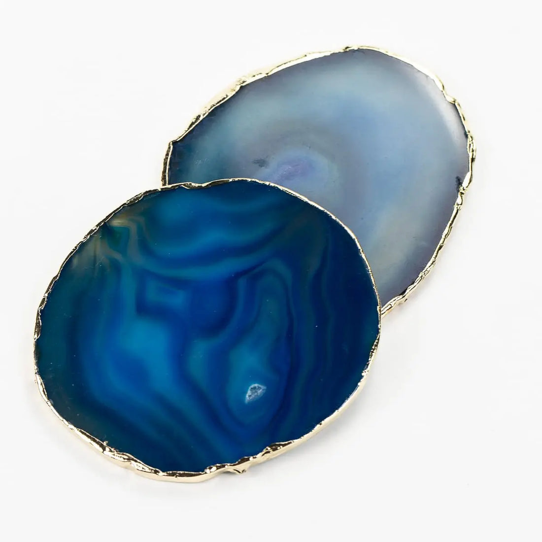 BLUE GILI Untersetzer aus Achat Stein blau - CLIMAQUA