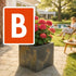 CUBI 40 Rusty B-Ware – Pflanzgefäss Eckig 40x40x40 cm Schiefer Braun - CLIMAQUA
