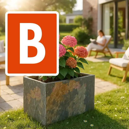 RECTO 60 Rusty B-Ware – Blumenkasten Outdoor 60x40x40 cm Naturschiefer Braun - CLIMAQUA