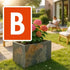 RECTO 60 Rusty B-Ware – Blumenkasten Outdoor 60x40x40 cm Naturschiefer Braun - CLIMAQUA