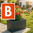 RECTO 80 Anthrazit B-Ware – Pflanztrog Outdoor 80x40x40 cm Naturschiefer Schwarz - CLIMAQUA