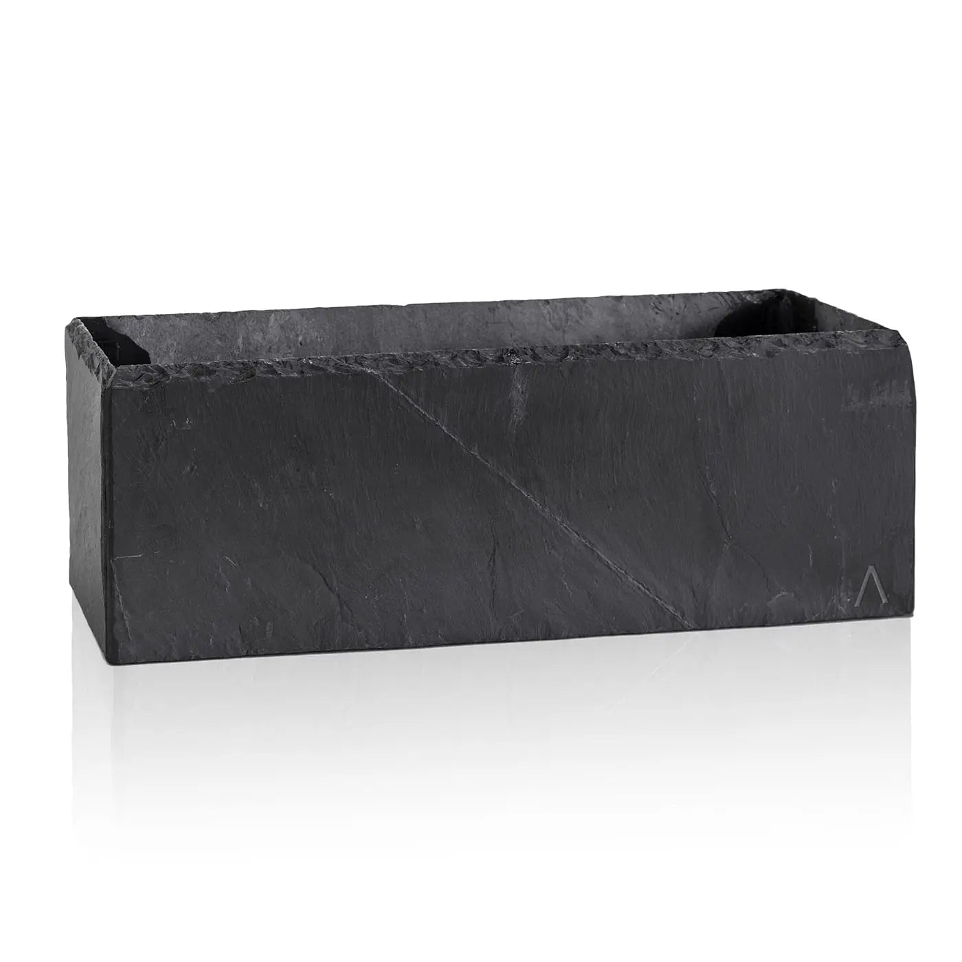 Balkonkasten 50x17x17 cm Naturschiefer Schwarz JARDI 50 Anthrazit - CLIMAQUA