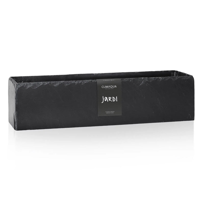 JARDI 80 Anthrazit – Balkonkasten 74x17x17 cm 10 kg Naturschiefer Schwarz