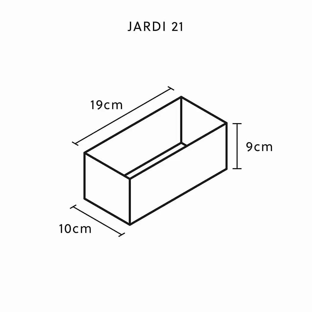 Blumenkästchen 21x11 cm Schiefer Schwarz JARDI 21 Anthracite - CLIMAQUA