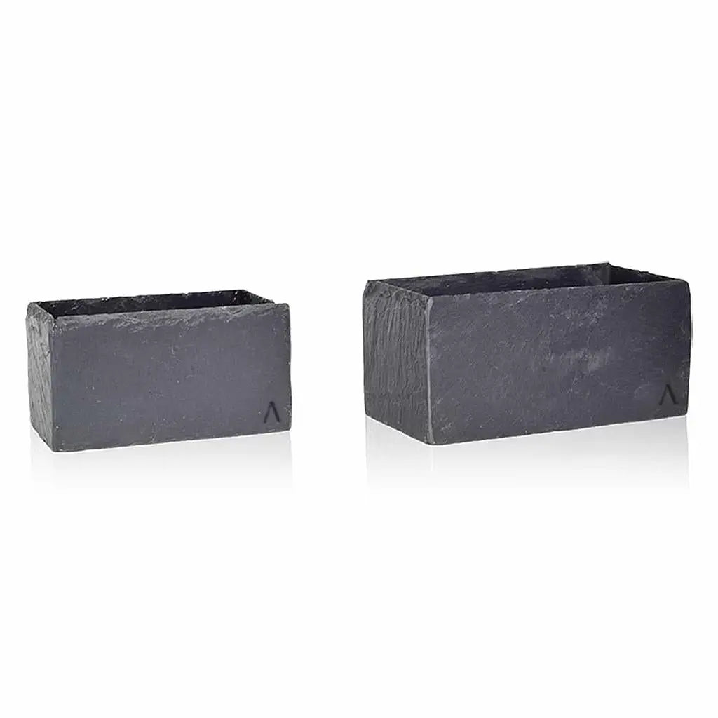 Blumenkästchen 28x13 cm Schiefer Schwarz JARDI 28 Anthracite - CLIMAQUA