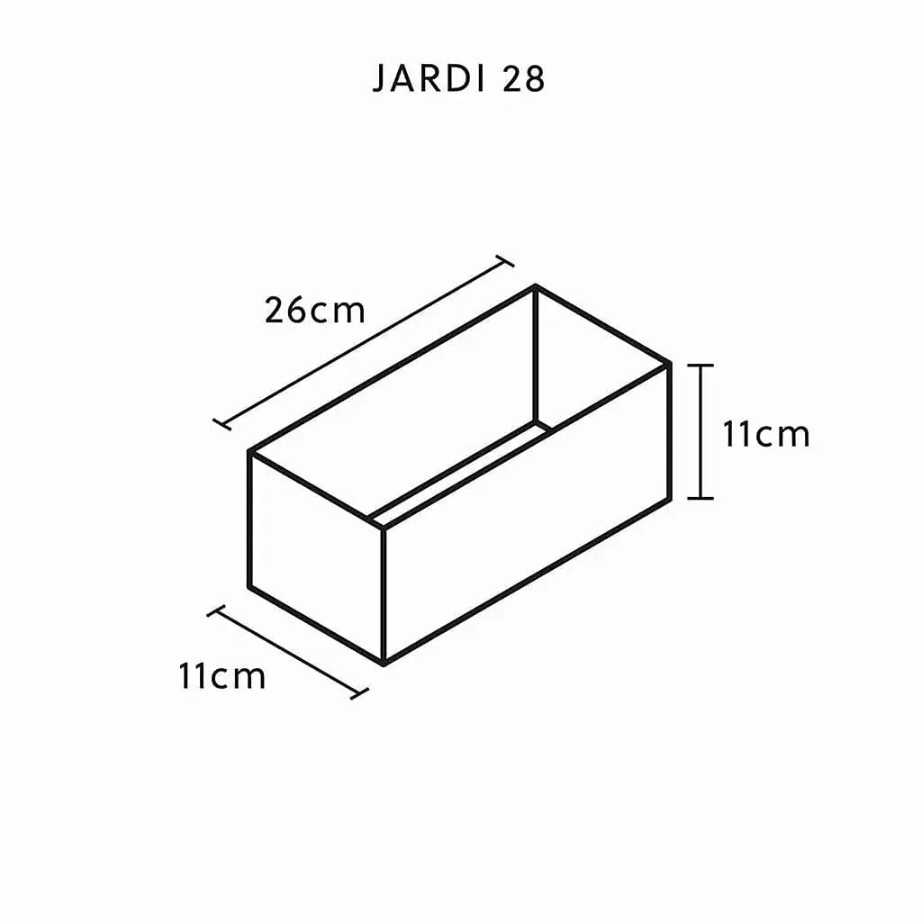 Blumenkästchen 28x13 cm Schiefer Schwarz JARDI 28 Anthracite - CLIMAQUA