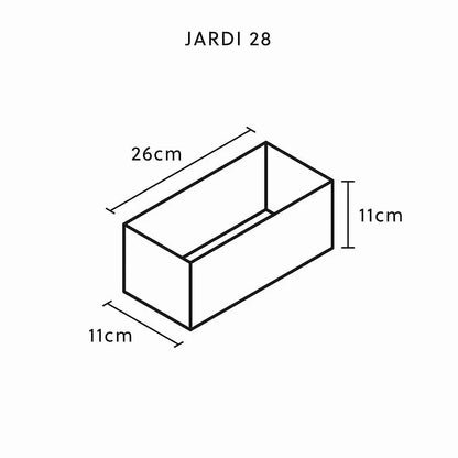 Blumenkästchen 28x13 cm Schiefer Schwarz JARDI 28 Anthracite - CLIMAQUA