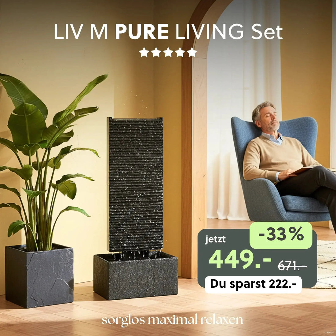 Brunnen Set LIV M PURE LIVING - CLIMAQUA