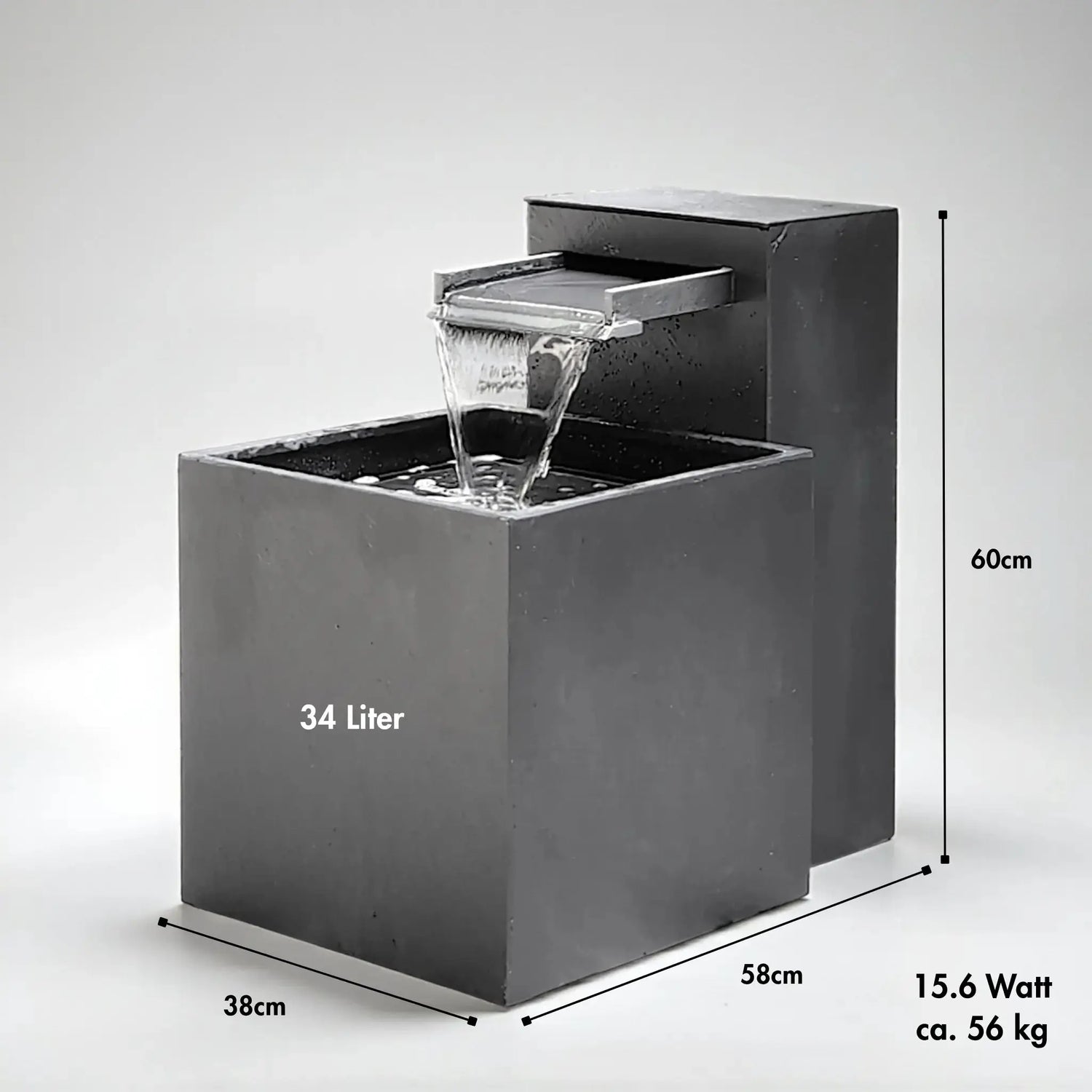 SAMUI 60 Gartenbrunnen – Natürlichkeit und Design für deine Outdooroase - CLIMAQUA