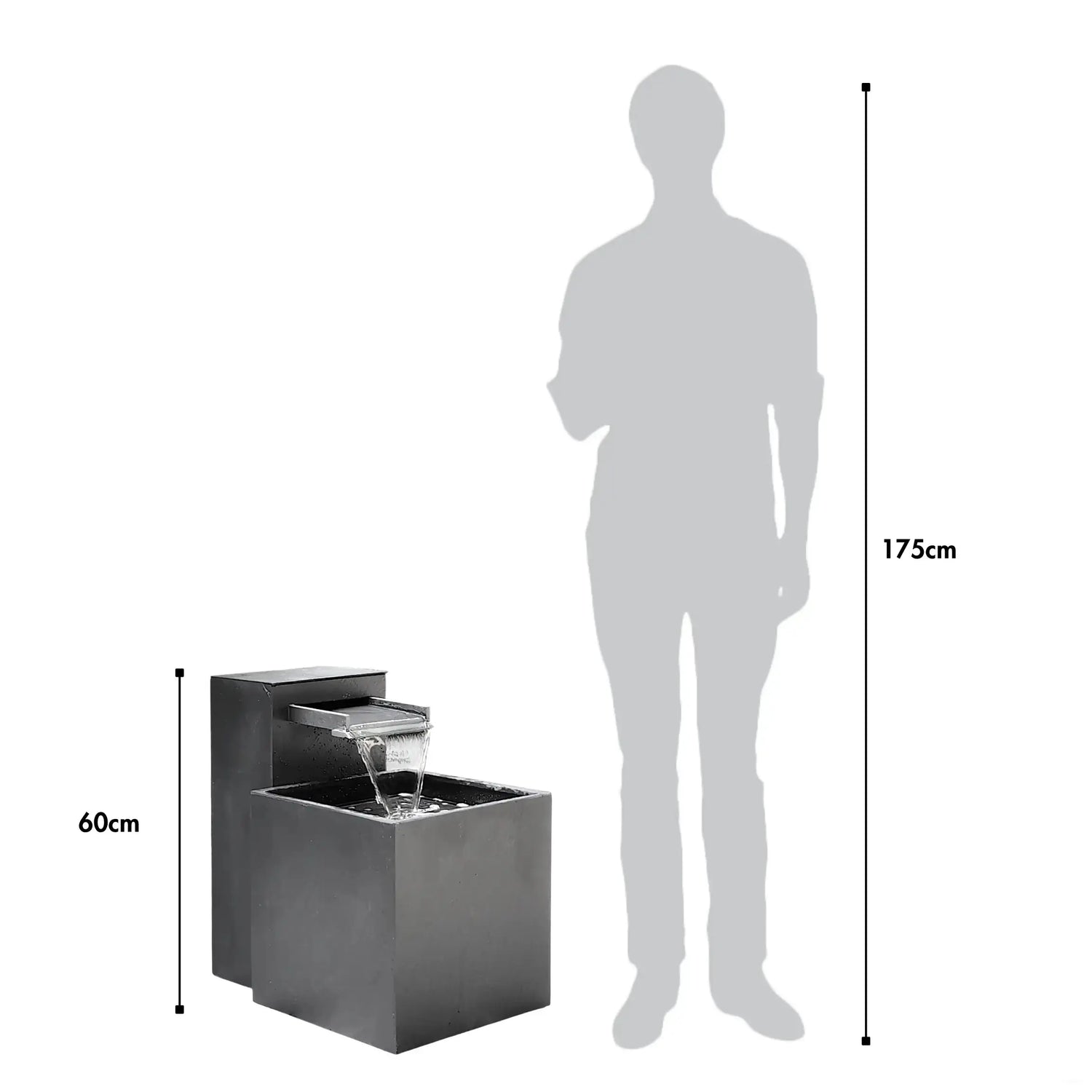 CLIMAQUA Fountains Waterwall Samui 60 Anthracite - CLIMAQUA