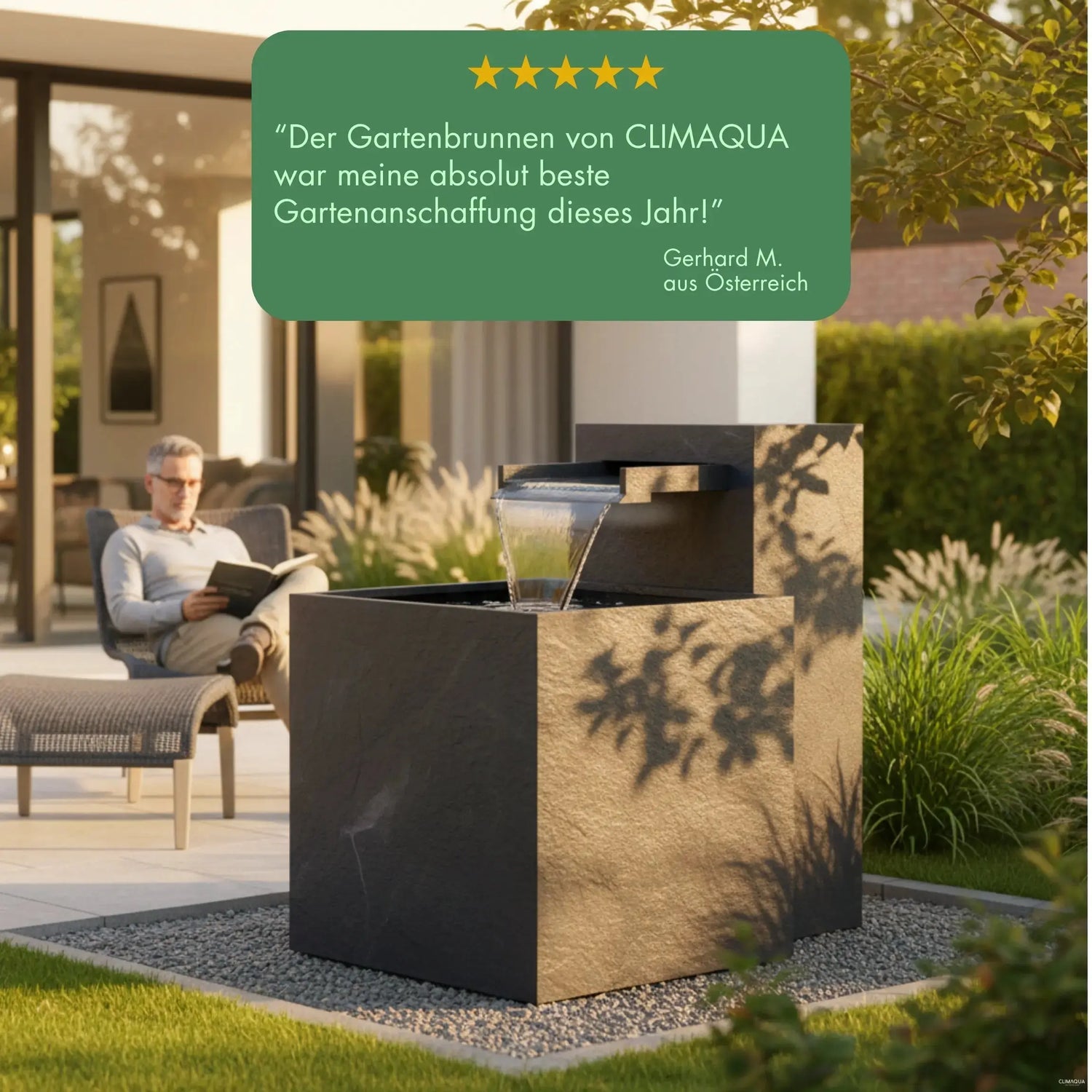 CLIMAQUA Fountains Waterwall Samui 60 Anthracite - CLIMAQUA