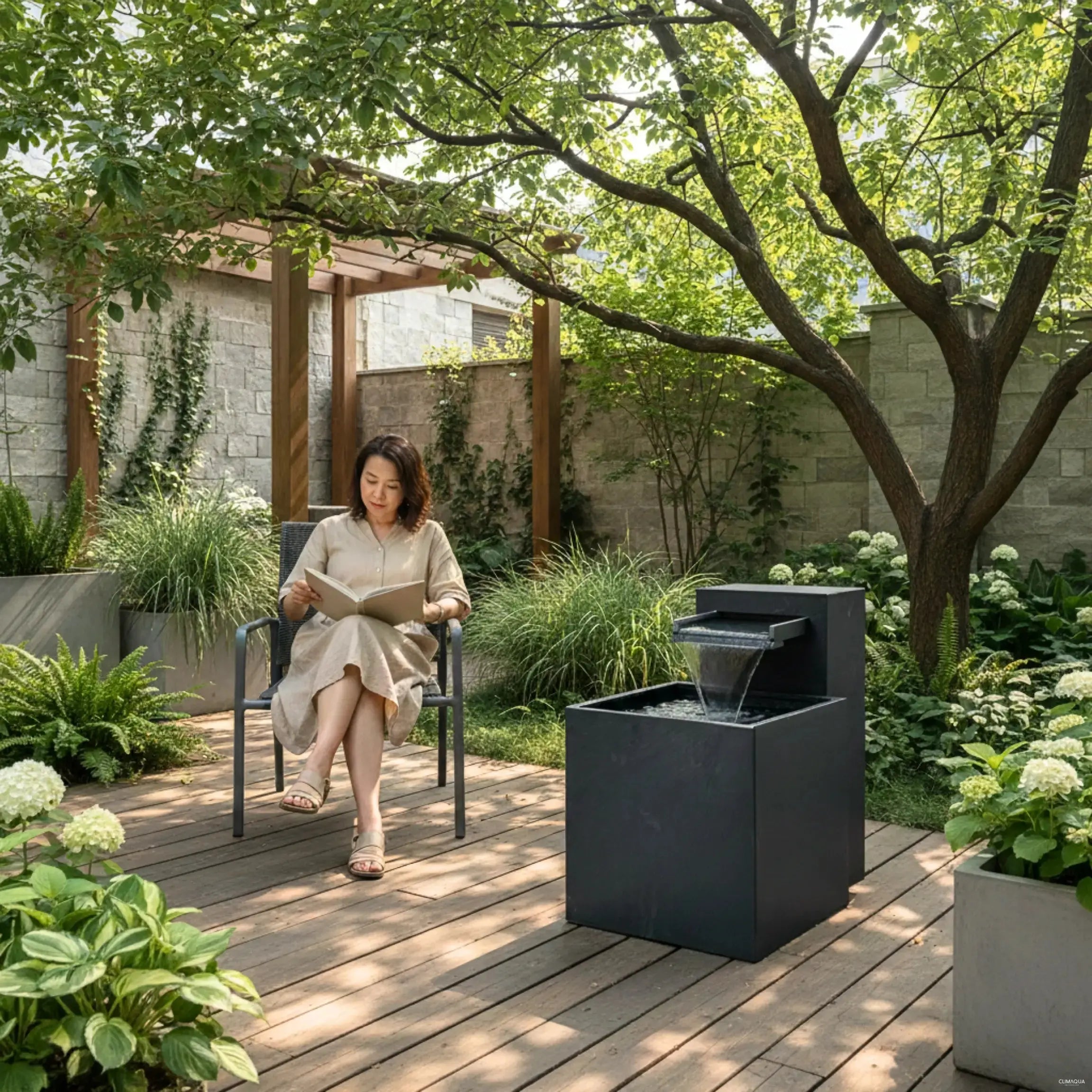 CLIMAQUA Fountains Waterwall Samui 60 Anthracite - CLIMAQUA