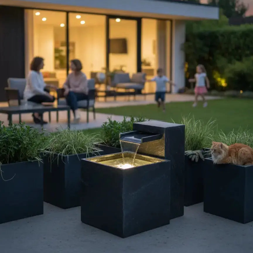 SAMUI 60 Gartenbrunnen – Natürlichkeit und Design für deine Outdooroase - CLIMAQUA