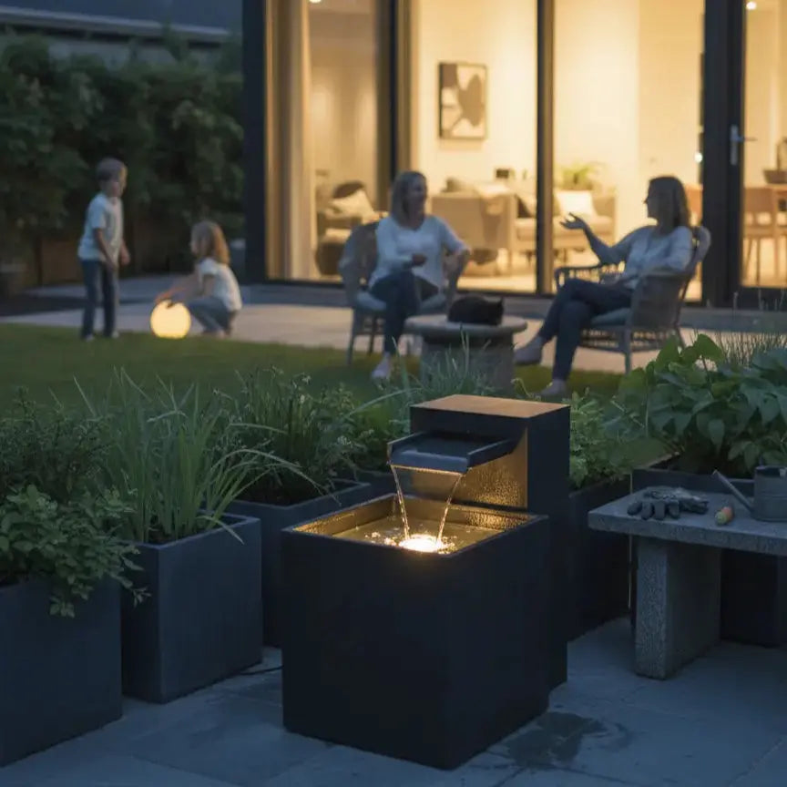 SAMUI 60 Gartenbrunnen – Natürlichkeit und Design für deine Outdooroase - CLIMAQUA