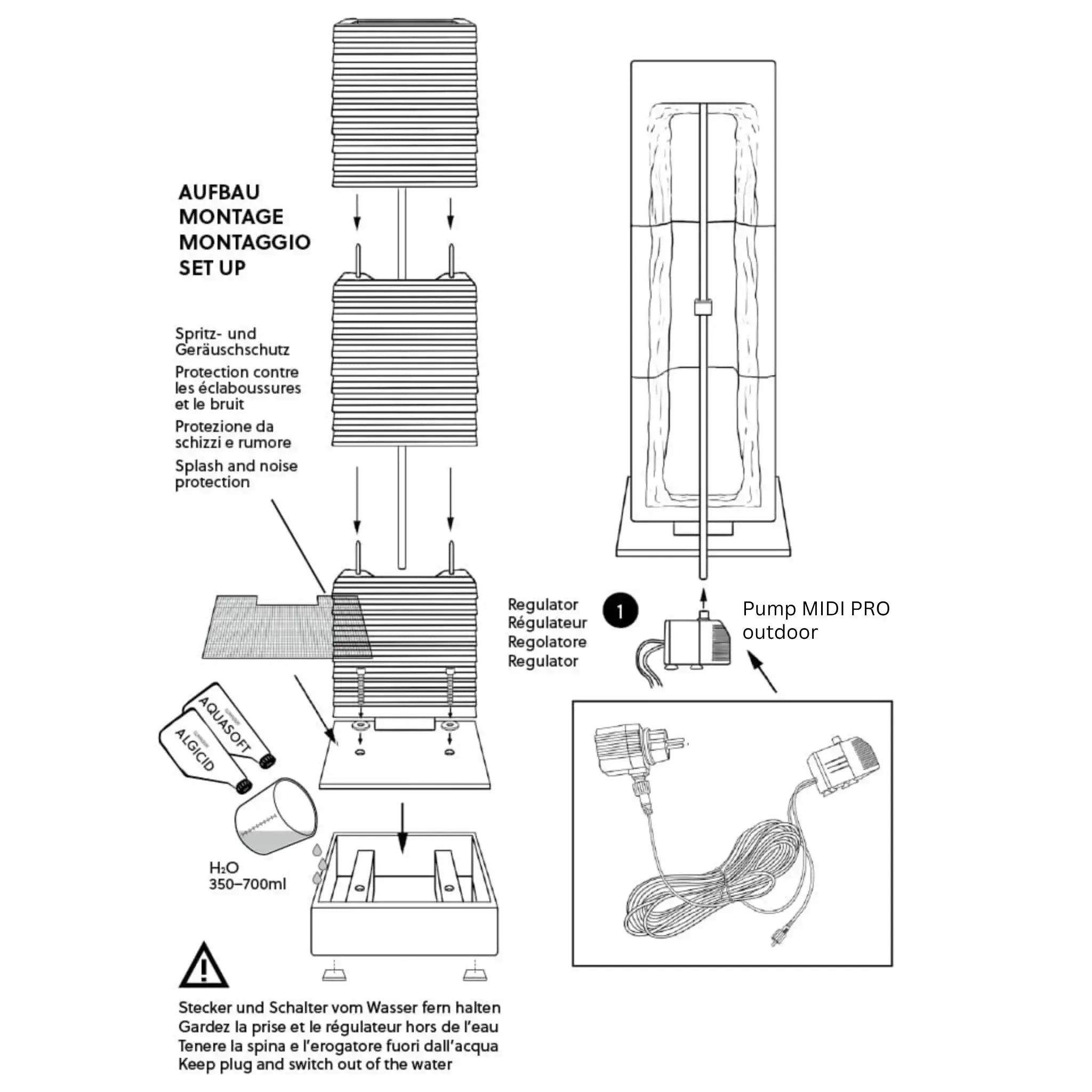 Wasserwand AVA L PREMIUM LIVING Set - CLIMAQUA
