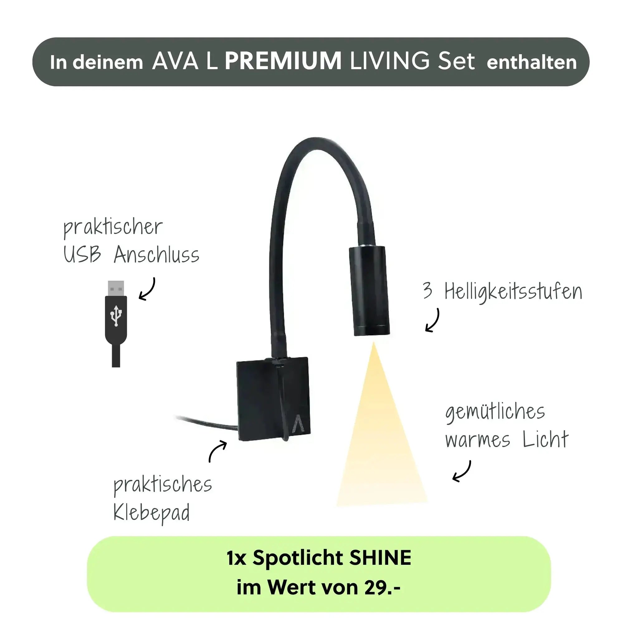 Wasserwand AVA L PREMIUM LIVING Set - CLIMAQUA