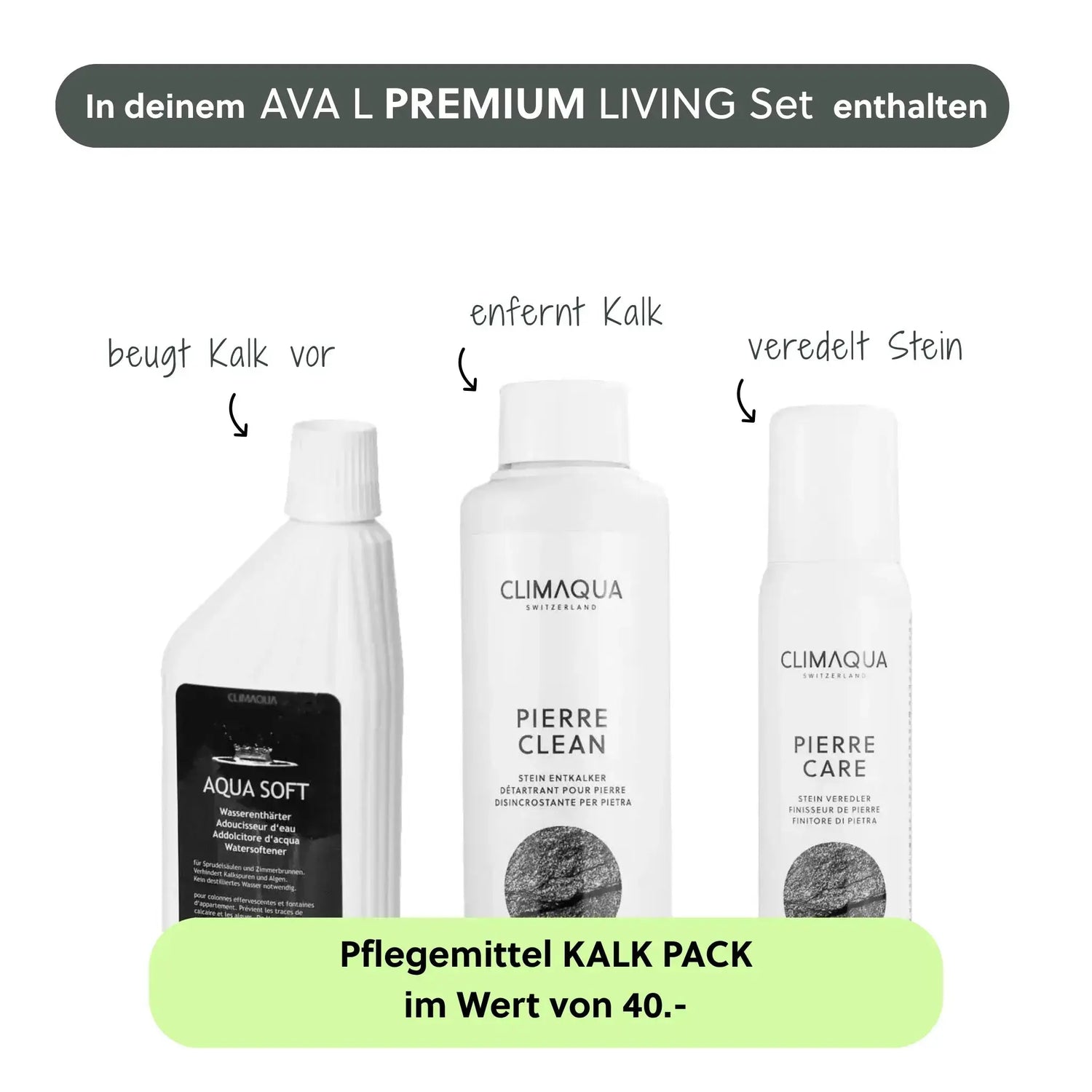 Wasserwand AVA L PREMIUM LIVING Set - CLIMAQUA