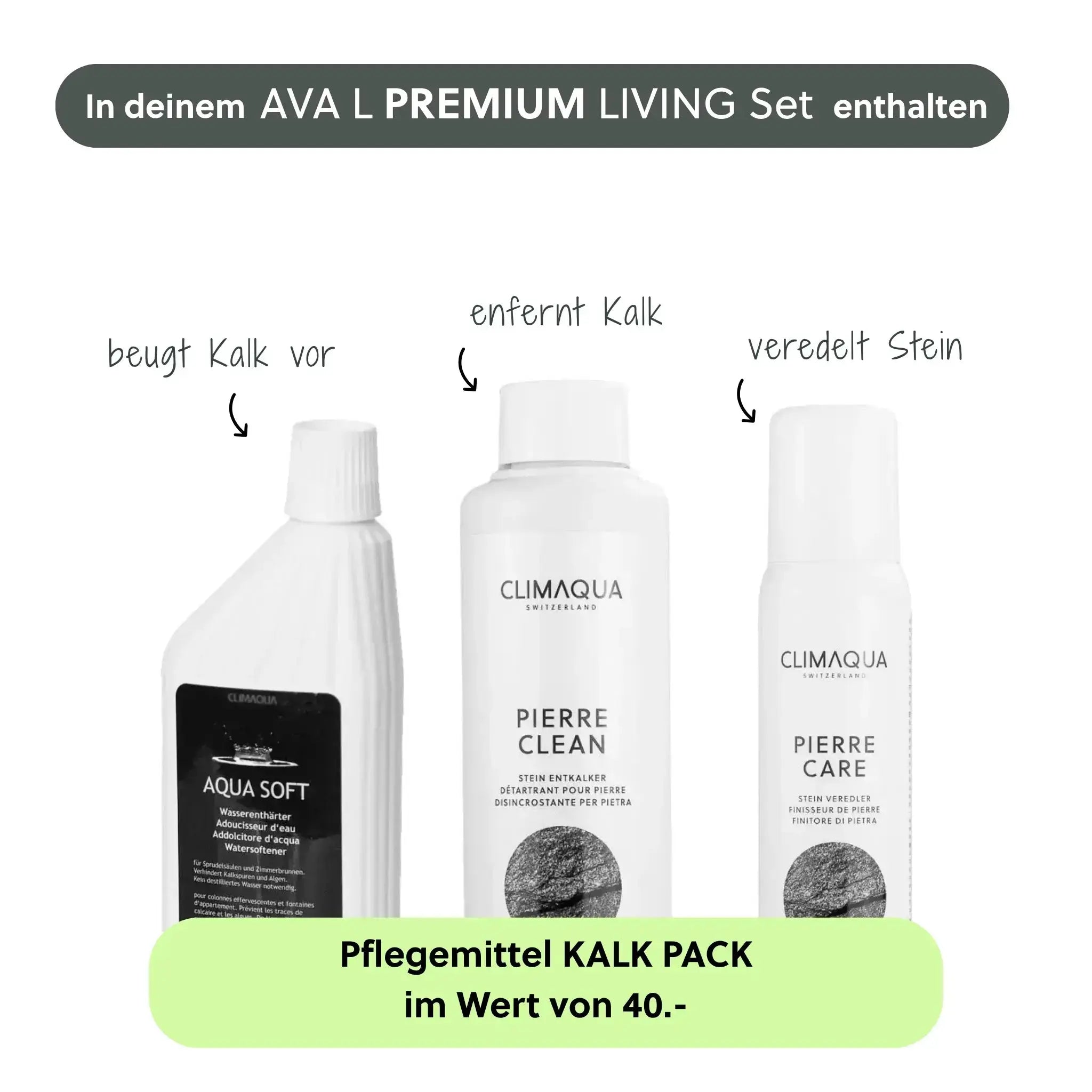 Wasserwand AVA L PREMIUM LIVING Set - CLIMAQUA