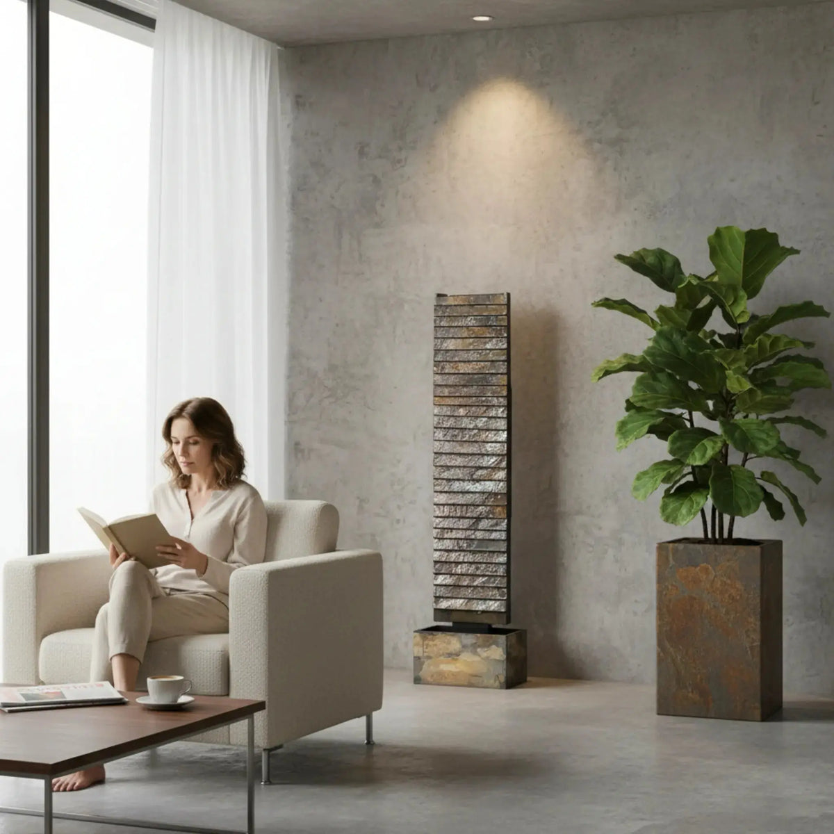 Wasserwand AVA L PREMIUM LIVING Set - CLIMAQUA (KI-Inhalte)