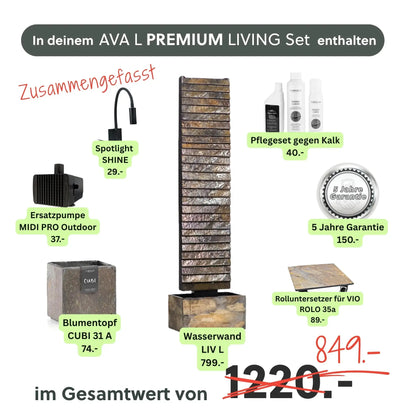 Wasserwand AVA L PREMIUM LIVING Set - CLIMAQUA