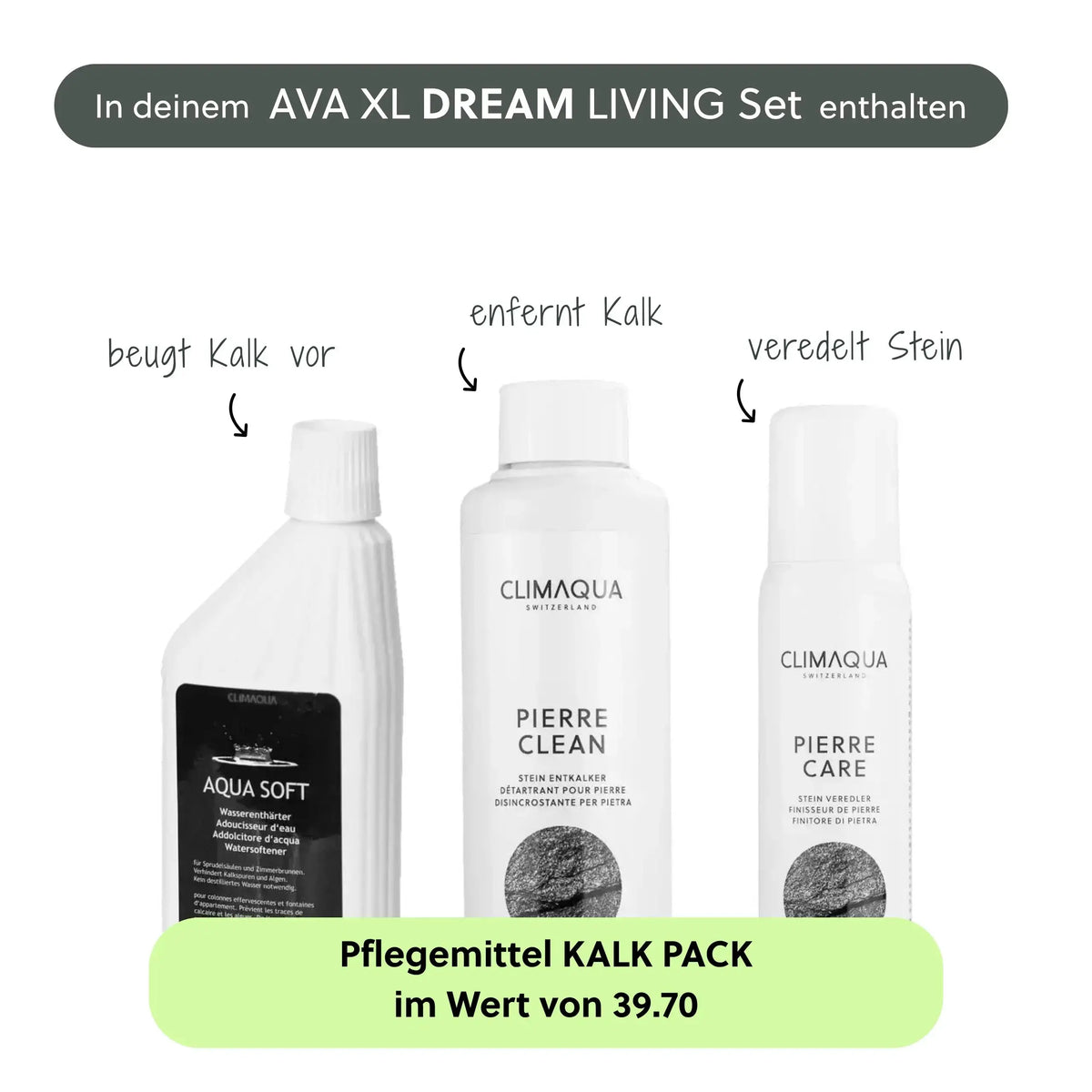 Wasserwand AVA XL DREAM LIVING Set - CLIMAQUA